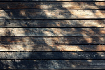 Fototapeta premium A wooden surface with a shadow cast on it