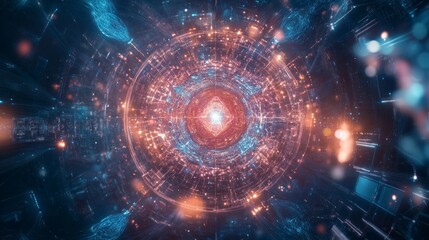 Fototapeta premium ## The Fractal Mind: Where Human and Artificial Intelligence Merge