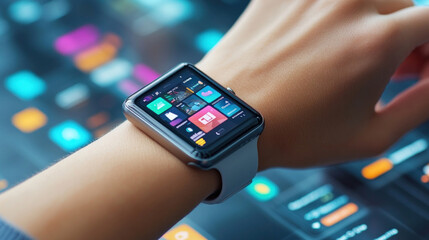 A customer receiving instant notifications about their online order status on a smartwatch.