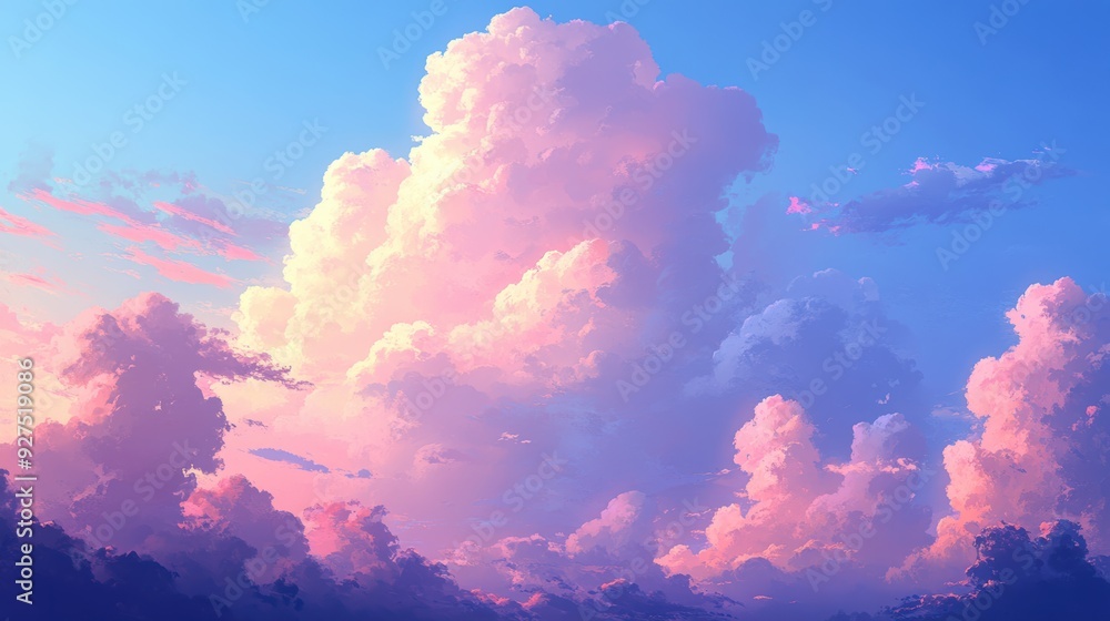 Canvas Prints serene twilight with pastel-colored clouds in the sky