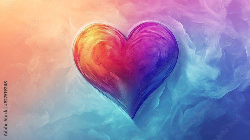 Aufkleber beautiful heart-shaped vector illustration with a textured gradient effect. ideal for use in valenti