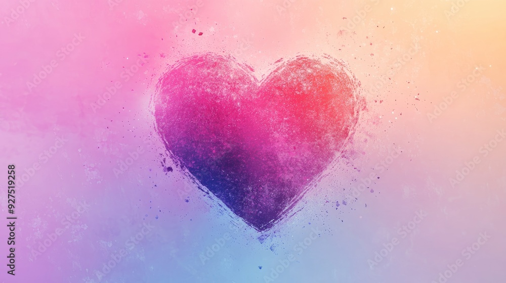 Aufkleber beautiful heart-shaped vector illustration with a textured gradient effect. ideal for use in valenti