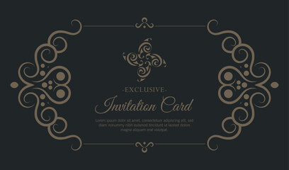 Invitation card vector design vintage style