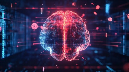 The Fusion of Minds: AI's Glowing Brain and the Encryption of Human Potential