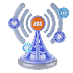 Advertisiment and Marketing 3D Illustrations