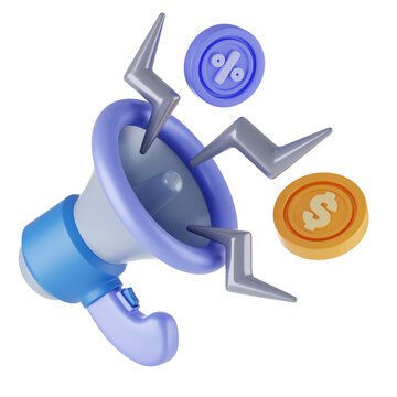 Advertisiment and Marketing 3D Illustrations