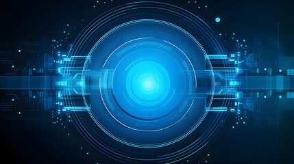 Obraz premium blue Abstract technology background circles digital hi-tech technology design background. concept innovation. vector illustration