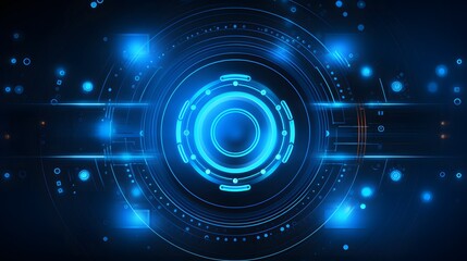 Fototapeta premium blue Abstract technology background circles digital hi-tech technology design background. concept innovation. vector illustration