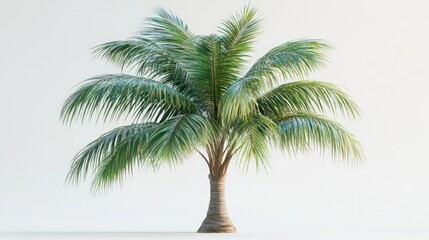Obraz premium Isolated Palm Tree with White Background