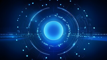 blue Abstract technology background circles digital hi-tech technology design background. concept innovation. vector illustration