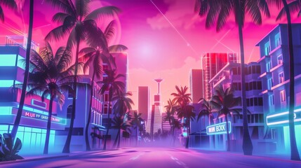Sprink Break with bright Miami neon colors.