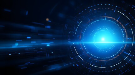 Obraz premium blue Abstract technology background circles digital hi-tech technology design background. concept innovation. vector illustration