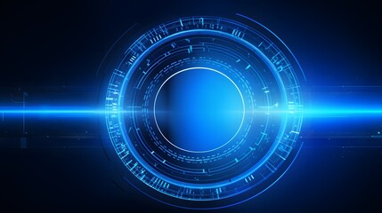 blue Abstract technology background circles digital hi-tech technology design background. concept innovation. vector illustration