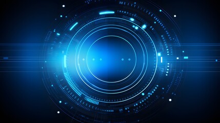 Obraz premium blue Abstract technology background circles digital hi-tech technology design background. concept innovation. vector illustration