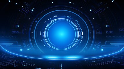 blue Abstract technology background circles digital hi-tech technology design background. concept innovation. vector illustration