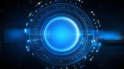 Fototapeta premium blue Abstract technology background circles digital hi-tech technology design background. concept innovation. vector illustration