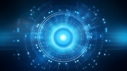 blue Abstract technology background circles digital hi-tech technology design background. concept innovation. vector illustration