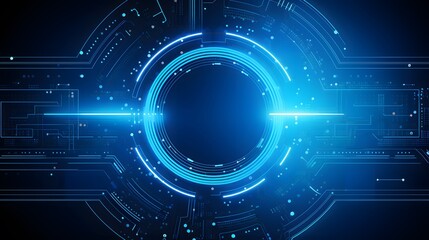 Naklejka premium blue Abstract technology background circles digital hi-tech technology design background. concept innovation. vector illustration