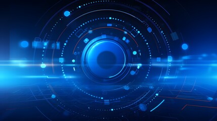 Obraz premium blue Abstract technology background circles digital hi-tech technology design background. concept innovation. vector illustration