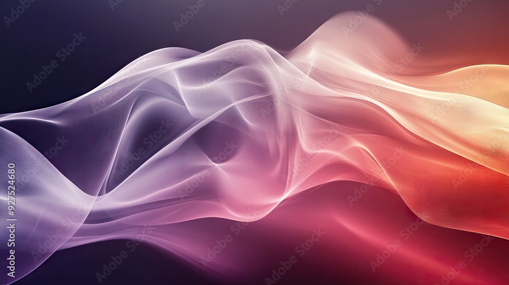 Poster elegant abstract background with flowing lines and a gradient blend of hues. perfect for sleek, mode