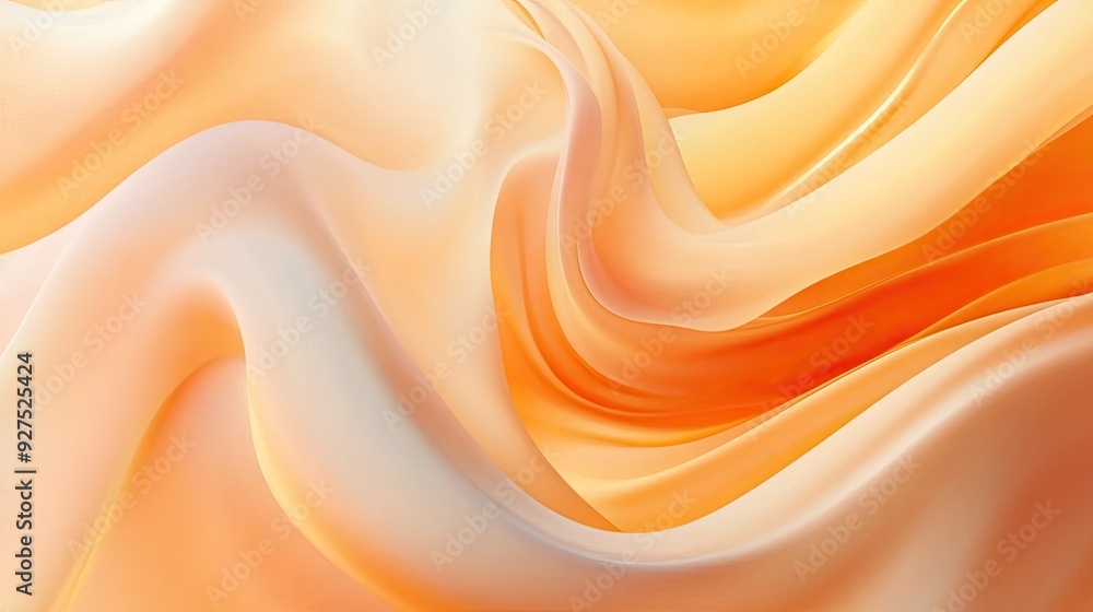Poster elegant light orange background with smooth, curved lines and gradient effects. ideal for creating s