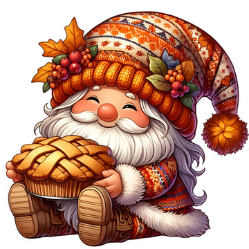 recommend clip art: Autumn Fall Gnome Thanksgiving generative ai
