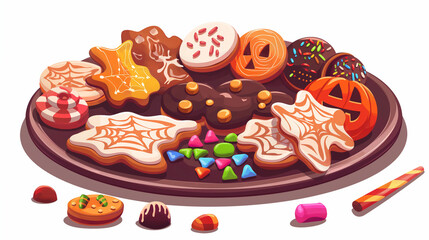 chocolate cake with icing and sprinkles