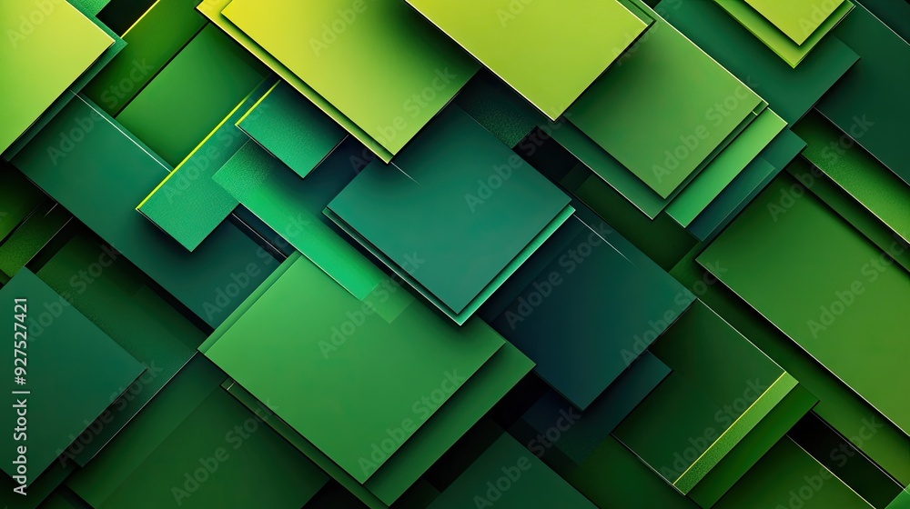 Poster geometric green abstract frame background with bold, overlapping shapes creating a dynamic design. s