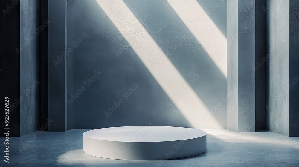 Aufkleber gray room with pulpit and white podium. includes a clean display base with ample space for text or p