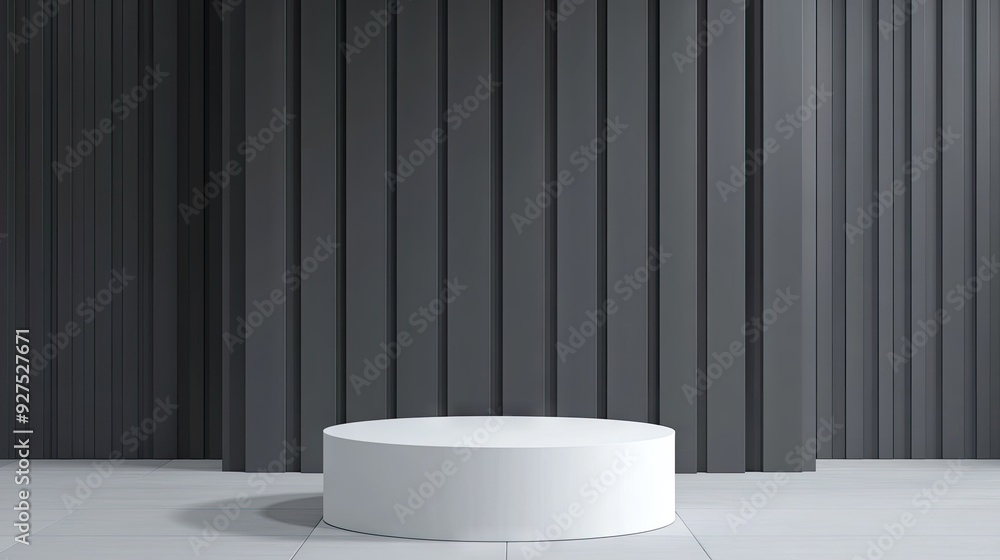 Aufkleber gray room with pulpit and white podium. includes a clean display base with ample space for text or p