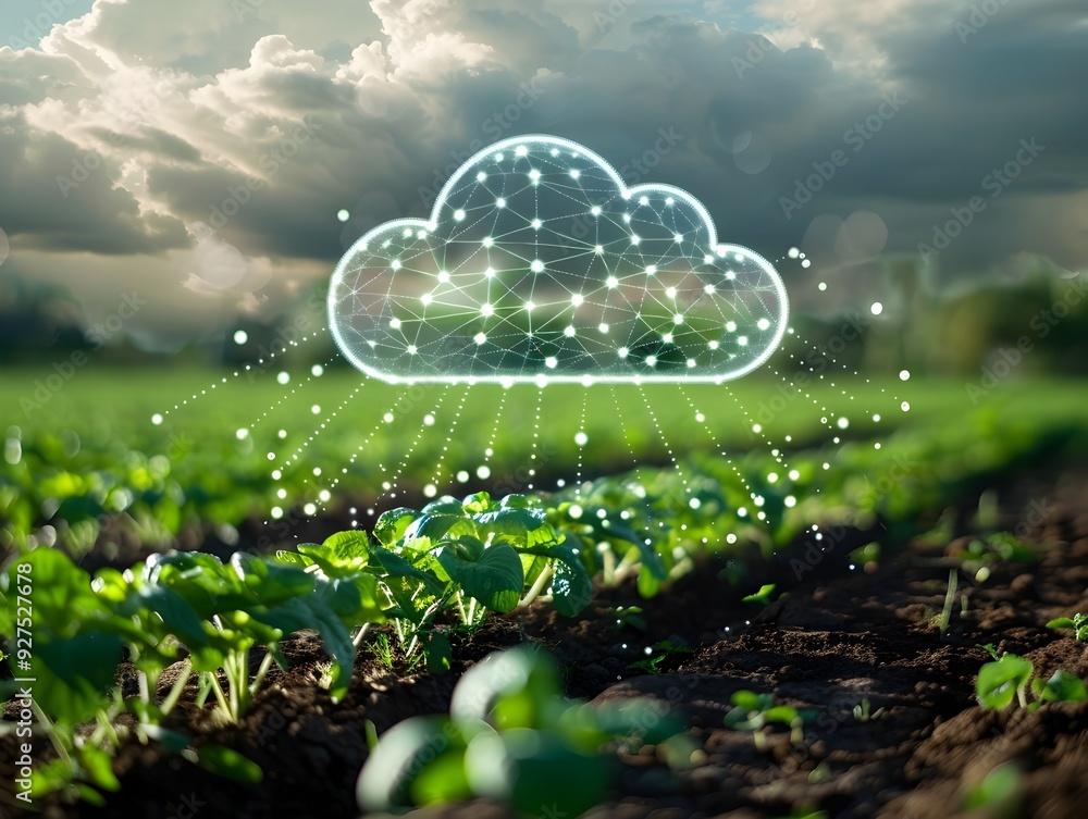 Poster smart agriculture system utilizing cloud computing for optimized crop management
