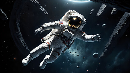 Fototapeta premium astronaut in space