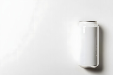 a white blank drink can on a white background