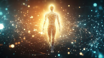 Fototapeta premium The Fusion of Human and Machine: A Glimpse into the Future of AI