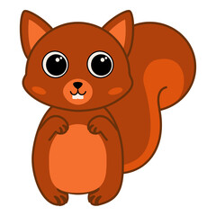 Cartoon kawaii squirrel
