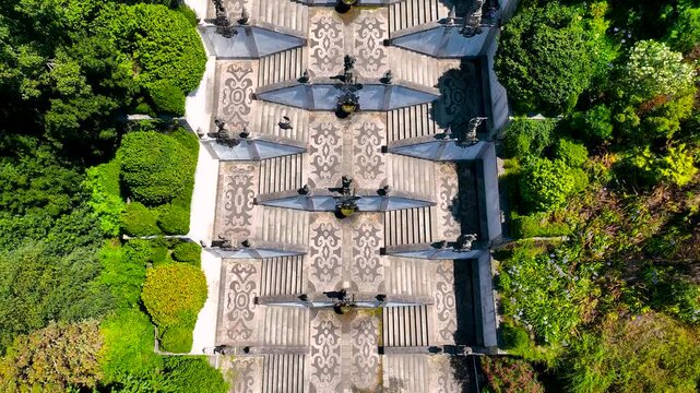 View of the Sanctuary of Bom Jesus do Monte is a Portuguese Catholic shrine in Ten&otilde;es, outside the city of Braga, in northern Portugal, Europe