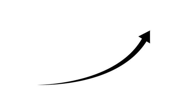 Rising arrow transparent channel. arrow rising transparent channel, business growth arrow and graph chart, Business line arrow.