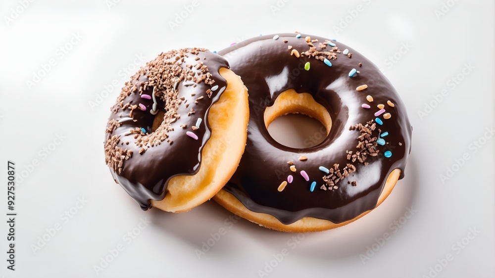 Poster donut isolated on white background