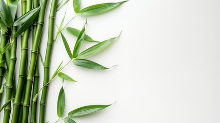 Naklejka premium Bamboo Leaves and Stems 