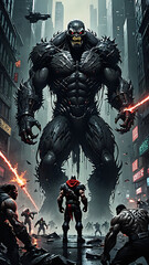 Fototapeta premium robot cyborg soldier