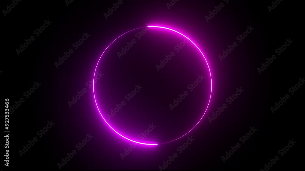 Poster glowing line web neon circle pattern. 4k rendering. seamless looping round circle picture frame with