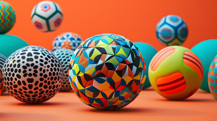 Obraz premium Beautiful and attractive soccer football concept design wallpaper.