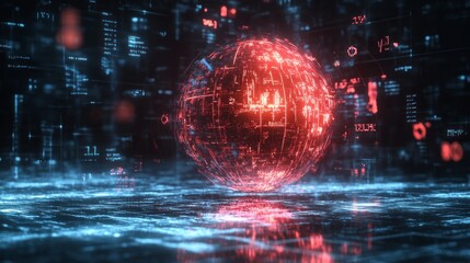Fototapeta premium AI's Radiant Future: Where Human Intelligence Meets Technology 1