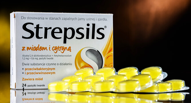 Package of Strepsils pills