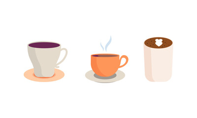 Coffee cup collection logo vector