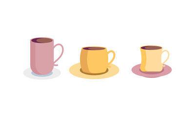 Coffee cup collection logo vector