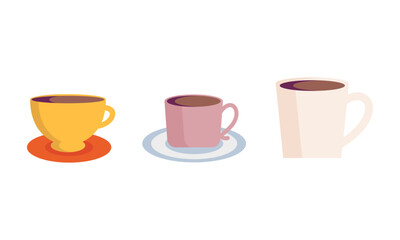 Coffee cup collection logo vector