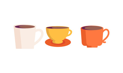 Coffee cup collection logo vector