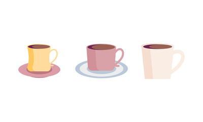 Coffee cup collection logo vector