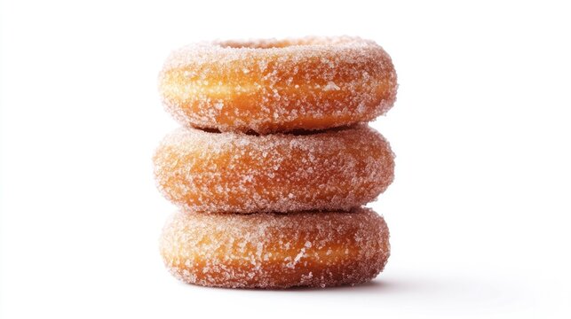 Stack of Three Sugared Donuts
